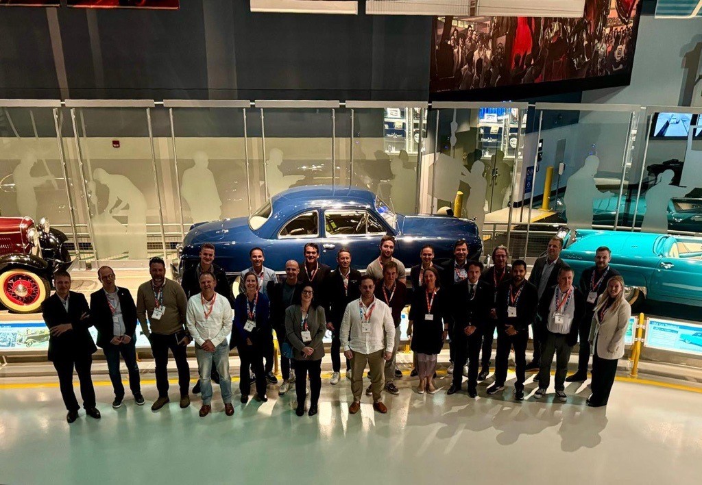 the Dutch delegation visiting the Ford Rouge factory